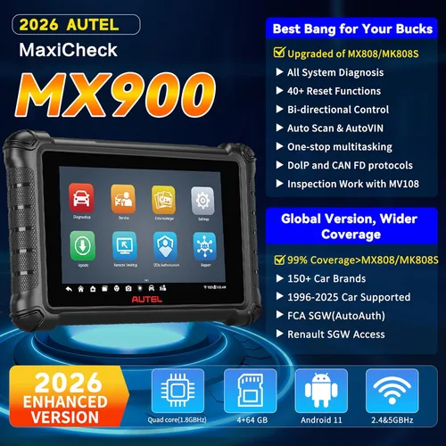 Miniatura 2 de Autel Escáner MaxiCheck MX900 OBD2, igual que MaxiCOM MK900 MK900BT, actualización de MK808 MX808, herramienta de diagnóstico de todos los sistemas