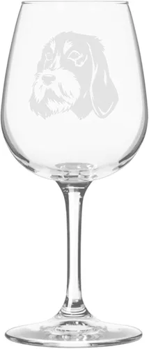 Miniatura 515 de Copa de vino de 12.75 onzas con diseño de perro grabado