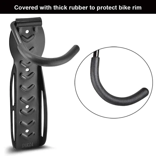 Miniatura 4 de Dirza Soporte para Bicicletas de Pared para Garaje Colgador para Bicicletas Ganchos para Bicicletas Almacenamiento de Bicicletas Sistema Vertical