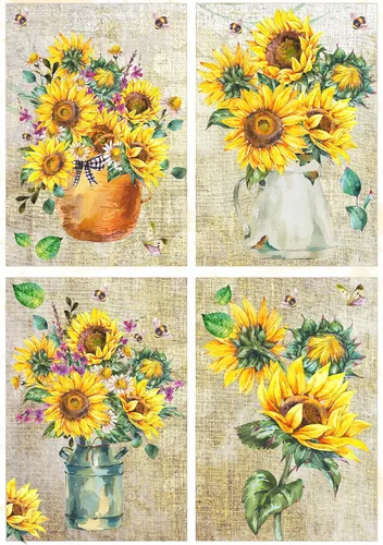 Miniatura 32 de Papel de arroz para decoupage A4, papel vintage para decoupage, papel vintage (Highland de Navidad - 2 hojas)