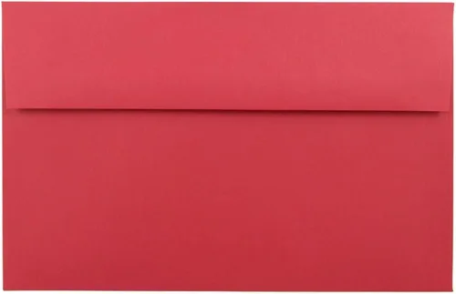 Miniatura 23 de JAM PAPER Sobres de invitación de colores A7 - 5 1/4 x 7 1/4 - Rojo Reciclado - Paquete de 50 (Pack of 50)