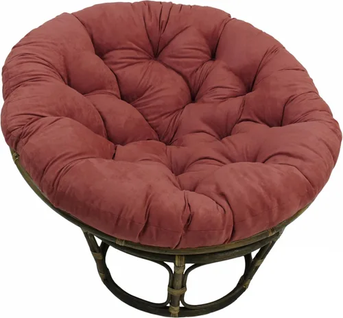 Cojín de microgamuza para sillón papasan, color sólido, de Blazing Needles Vino tinto