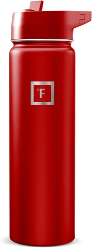 Miniatura 126 de IRON °FLASK Frasco de hidratación para acampar y senderismo con pajilla, botella de agua deportiva de acero inoxidable con aislamiento de boca