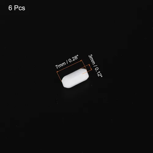 Miniatura 2 de MECCANIXITY Agitador magnético mezclador barra de agitación barra 7 mm (0.28 ") x3mm cilindro forma PTFE recubrimiento imán blanco para laboratorio