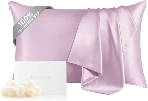 Miniatura 39 de THXSILK Funda de almohada de seda de morera 100% para cabello y piel, funda de almohada de seda hipoalergénica, suave, transpirable, con cremallera