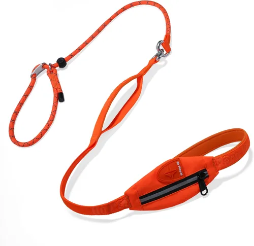 Miniatura 11 de Correa antideslizante para perro, correa y collar de entrenamiento resistente sin tirones con antienredos, mango acolchado e hilo reflectante