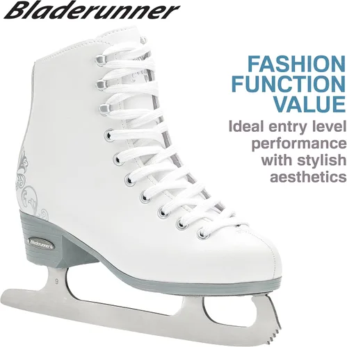 Miniatura 3 de Bladerunner Ice by Rollerblade Allure - Patines artísticos para mujer, color blanco, patines de hielo