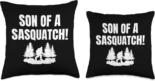 Miniatura 3 de 90s Nostalgia Gifts and Accessories Sasquatch T Sasquatch Son Retro Bigfoot Love T - Almohada de jabón para hombres y niños, 16 x 16 pulgadas