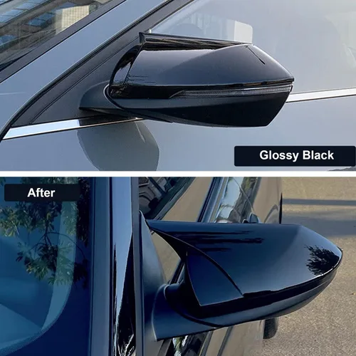 Miniatura 3 de Tapas para espejo retrovisor lateral de puerta para Hyundai Elantra 2021-2023, color negro brillante
