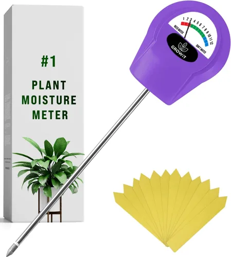 GROWIT - Monitor de agua de suelo para plantas, medidor de humedad del suelo, hidrómetro para plantas, medidor de humedad de plantas de interior, 3.