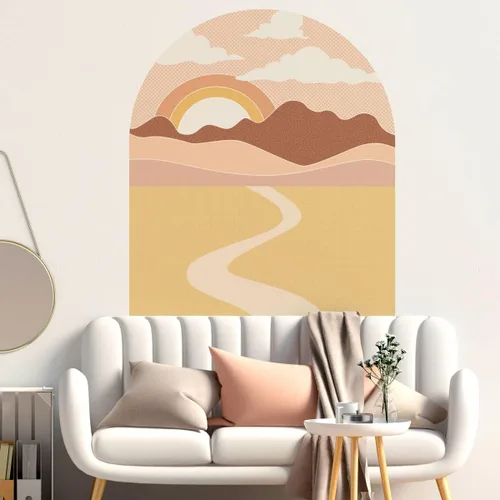 Miniatura 30 de Ambiance Sticker Papel pintado no tejido con frescos gigantes pre-pegados de montaña escandinava Ziska etiqueta decorativa H 60 x L 35.4 in