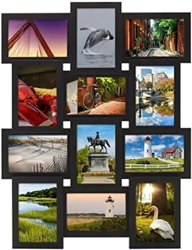 Miniatura 18 de Melannco Marco de collage de fotos de 18 x 18 pulgadas, con 9 aperturas, muestra cuatro fotos de 4 x 6 pulgadas y cinco fotos de 6 x 4 pulgadas