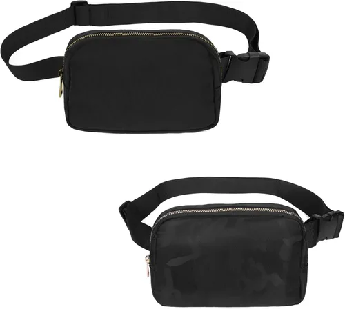 Miniatura 46 de VOROLO Riñonera para mujeres y hombres, bolsa cruzada, bolsa de cinturón con correa ajustable, Rosa, 5,6 pulg.