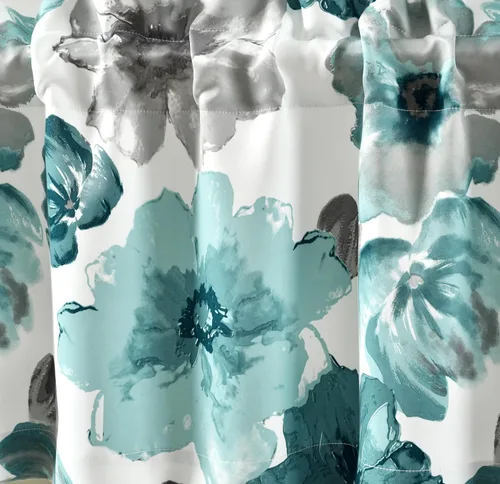 Miniatura 7 de Lush Decor Leah - Paneles de cortinas para ventana con filtro de luz, par, 52" de ancho x 95" de largo, azul - cortinas florales para dormitorio