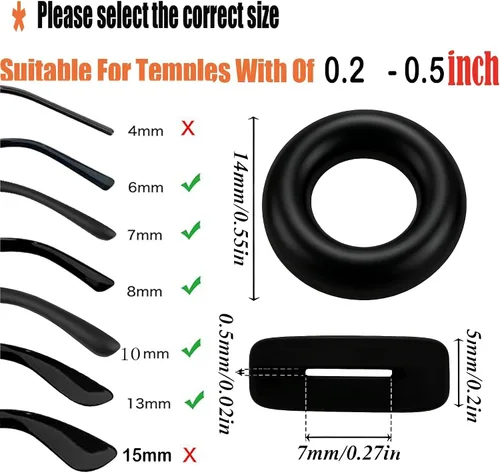 Miniatura 3 de MOLDERP Agarre de Oreja para Gafas - Retenedor de Funda de Patilla de Anteojos, Retenedores de Gafas Antideslizantes de Comodidad Para Anteojos
