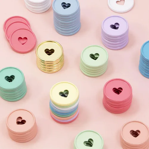 Miniatura 3 de Craftelier - Anillas de Disco M Metálicas con Corte de Troquel en Forma de Corazón para Encuadernación de Scrapbooking para Planners, Agendas