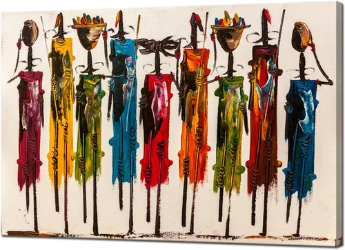 Biuteawal Arte de pared afroamericano, decoración de mujer india, pinturas fotográficas, obras de arte decorativas abstractas para el hogar,