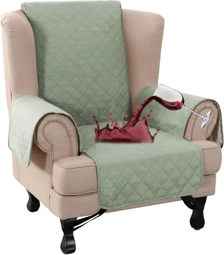Miniatura 22 de Turquoize Funda 100% Impermeable para Sillón de Ala Fundas para Sillón de Ala con Brazos Protector de Silla Sofá Protector Triple Antideslizante