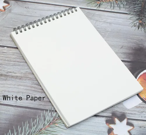 Miniatura 3 de 5 cuadernos de bocetos A5, blocs de bocetos en espiral encuadernados en la parte superior, 30 hojas (60 páginas), papel grueso de 120 GSM