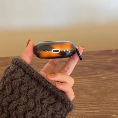 Miniatura 6 de Linda funda para AirPod 1/2 generación con cerradura, diseño de tortuga vintage con diseño de animal retro y elegante diseño de leopardo brillante