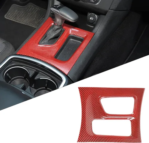 Miniatura 9 de CheroCar Para Dodge Charger Central Control Panel de cambio de marchas Ajuste para Dodge Charger 2015-2025 (fibra de carbono negra)