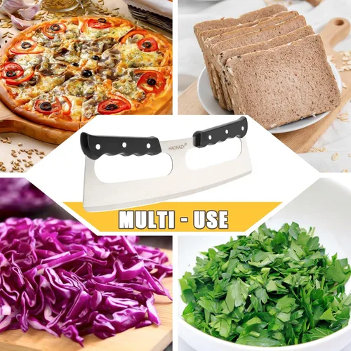 Miniatura 6 de Sharp - Cortador de pizza de 14 pulgadas con asas dobles y cubierta protectora, bueno para cocina y comedor Negro
