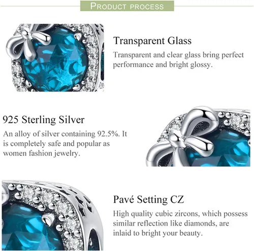 Miniatura 5 de MUERDOU Birthstone Charm Fit for Charms Bracelet Bowknot Birthday Crystal Charms for Bracelet and Necklace