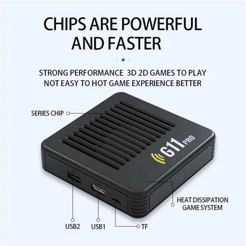 Miniatura 4 de G11 Pro Game Box 4K HD TV Game Stick Consola de videojuegos retro integrada Reproductor de juegos portátil inalámbrico Gamepad (128G 40000+juegos)