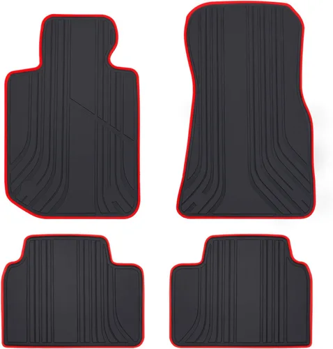 Miniatura 8 de Tapete de piso de automóvil personalizado para BMW Serie 3/4 2019-2025 G20 G21 M3(G80) M4(G83) i4(G26), juego de forros de goma negro y azul