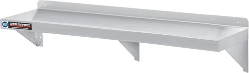 Miniatura 10 de DuraSteel Estante de acero inoxidable para montaje en pared, 24 pulgadas de ancho x 14 pulgadas de profundidad, grado comercial, certificado NSF