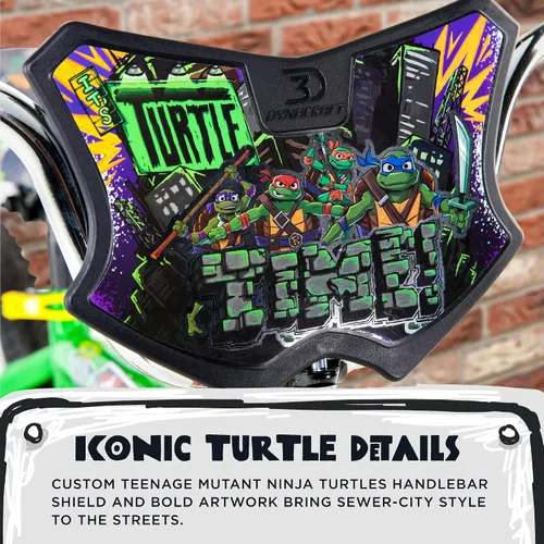 Miniatura 8 de Dynacraft Teenage Mutant Ninja Turtles Bicicleta para Niños Varones de 5 a 7 años – Bicicleta para niños principiantes con ruedas de entrenamiento