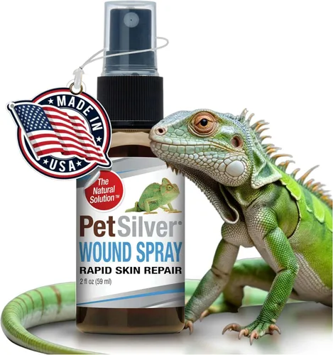 PetSilver Spray para heridas de reptiles con plata quelatada, cuidado de heridas de reptiles para serpientes, lagartos, geckos, quemaduras, llagas,