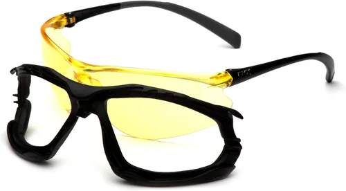 Miniatura 5 de Pyramex Proximity Safety Glasses Eye Protection, Amber H2X Anti-Fog Lente antivaho Amber H2x/Marco Negro
