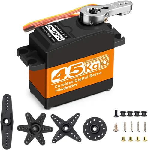 Miniatura 11 de Servo motor de 77.2 lbs de alto par de torsión sin núcleo Metal Gear impermeable digital y acero inoxidable Servo Arduino Servo para bricolaje