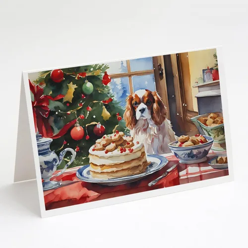 Miniatura 54 de Caroline's Treasures DAC3884GCA7P Paquete de 8 tarjetas en blanco de Navidad con galletas de husky siberiano Tarjetas de felicitación con sobres