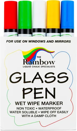 Marcador de cristal para ventana: marcadores de tiza líquida para vidrio, marcador de coche o espejo con pintura lavable, ventanas de coche, ventana