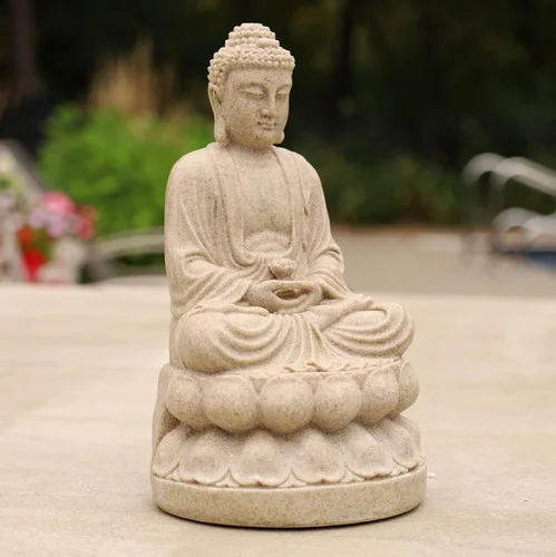 Miniatura 3 de DharmaObejcts - Estatua de Buda meditando armonía de paz - 9 pulgadas de alto
