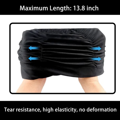 Miniatura 4 de Swim Caps for Women Swimming,1 Pcs Fabric Nylon Cloth Swim Cap, Comfort Pleated Swimming Cap for Long Hair, Not Waterproof Elastic Bathing Caps