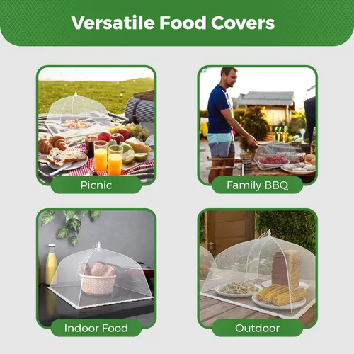 Miniatura 2 de Simply Genius Fundas de malla para alimentos, paquete de 12, 17 x 17 pulgadas, color blanco, accesorios de cocina y picnic al aire libre - Artículos