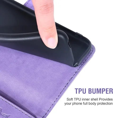 Miniatura 7 de Asuwish Funda de teléfono para Samsung Galaxy Z Fold 3 5G 2021 cartera y girasol de cuero delgado con tapa para tarjetero, accesorios para celda