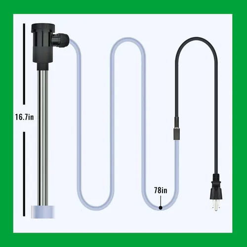 Miniatura 4 de Calentador de agua totalmente sumergible de 1800 W para bañera y piscina, calentador eléctrico de inmersión portátil con temporizador WiFi y apagado