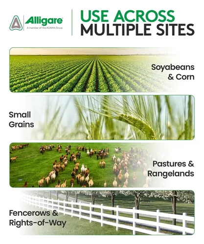 Miniatura 4 de ALLIGARE Concentrado de amina 2,4-D herbicida posemergente para controlar la trenza de cerdo, cardo y más, 46.8% de ingrediente activo, para césped