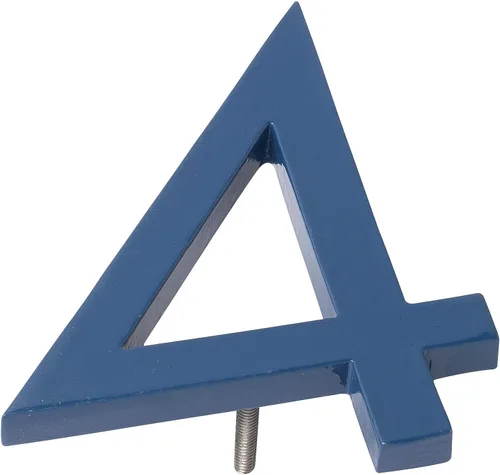 Miniatura 6 de Montague Metal Products MHN-12-F-SB1-0 Números flotantes modernos de aluminio cepillado sólido, 12 pulgadas, azul marino con recubrimiento en polvo