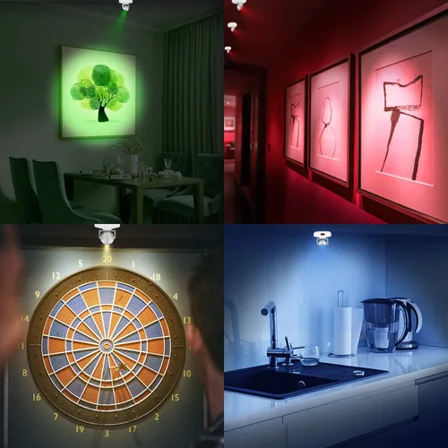 Miniatura 4 de BIGMONAT Foco a pilas, iluminación LED inalámbrica para pintura de cuadros de pared, luz que cambia de color con control remoto y temporizador
