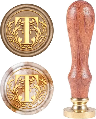 Miniatura 17 de Sello de cera inicial S CRASPIRE, sello de cera de letra alfabética vintage, sello de cera medieval de hojas de olivo clásico de 25 mm, cabeza