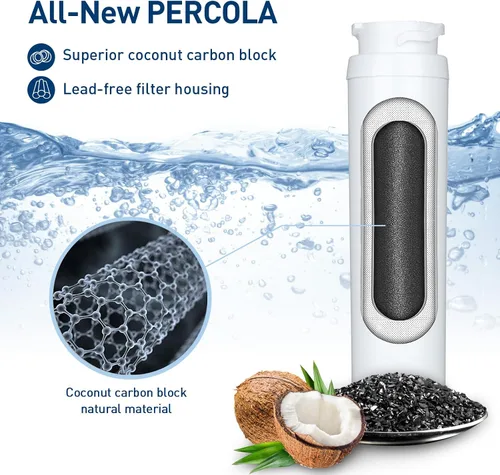 Miniatura 5 de Filtro de agua KWF1000, filtro certificado NSF 42 y 372, repuesto para filtro de agua transparente intensivo Miele 11513640 KWF1000