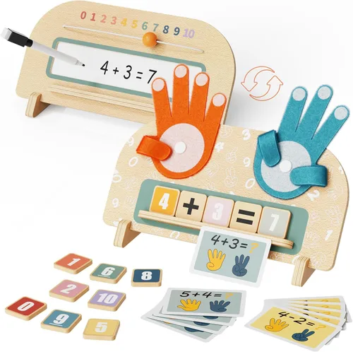 Miniatura 9 de Juguetes Montessori para niños de 3, 4 y 5 años, juguetes de aprendizaje preescolar para niños pequeños, bloques de números de madera para contar