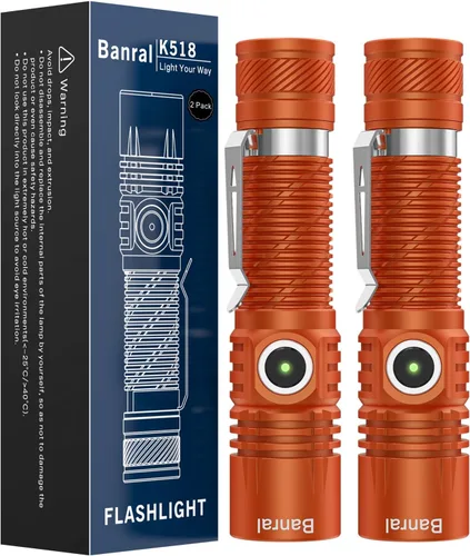 Miniatura 13 de Linternas tácticas recargables, linterna LED USB-C mini pequeña de alto lúmen, linterna EDC compacta, 4 modos y función de memoria, luces