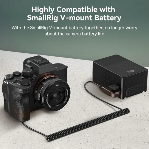 Miniatura 2 de SmallRig D-TAP - Batería ficticia para Sony NP-FZ100, adaptador de corriente de cámara para Sony FX3, FX30, A7 III, A7 IV, A7S III, A7R III, A7R IV