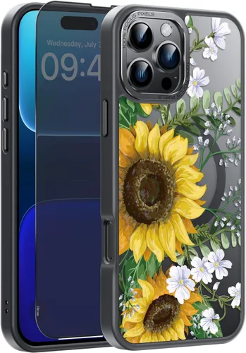 Miniatura 17 de Goodon Funda para iPhone 17 Pro con protector de pantalla de privacidad, compatible con Magsafe, a prueba de golpes, translúcida mate, bonita funda